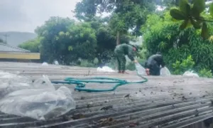 Ba người bị điện giật khi gia cố mái nhà chống bão Kajiki