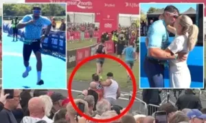 Em trai Tyson Fury xô đẩy đối thủ để quay video về đích